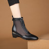 春夏新款，前拉链真皮网纱拼接坡跟网靴XYM-k742 商品缩略图5