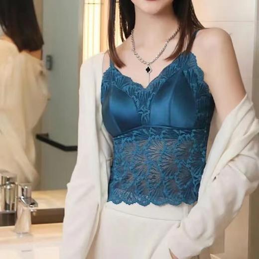 拼接蕾丝无钢圈文胸内衣一体真丝吊带 可内搭可打底 商品图9