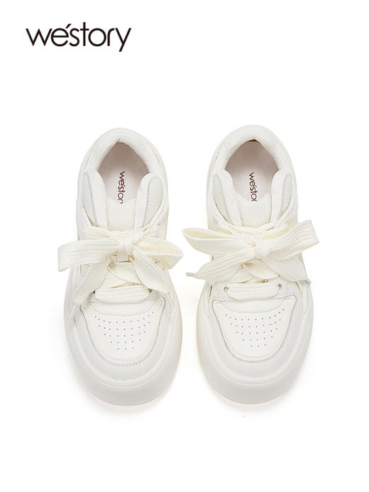 westory23年春夏厚底增高休闲女鞋ins荧光复古潮流板鞋55891 商品图3