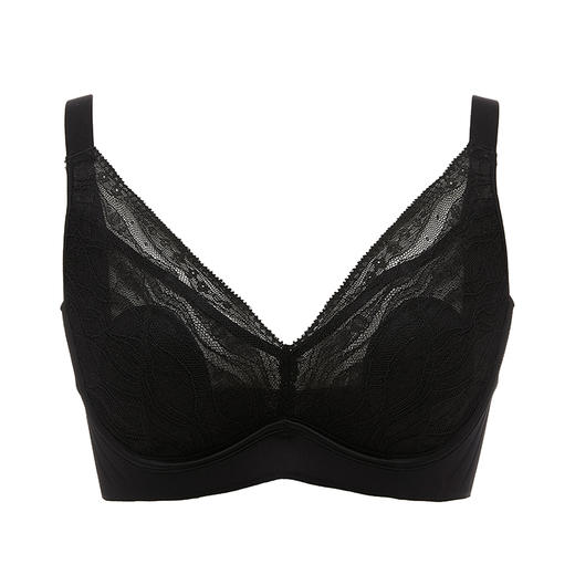 都市丽人舒软挺塑调整型内衣CD超薄3/4杯蕾丝塑身文胸三排软钢圈LJ33C2 商品图5