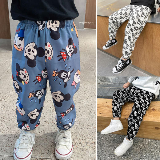 【告别蚊虫叮咬！纯棉儿童防蚊裤】透气排湿，亲肤不闷热，新款绵绸宝宝裤子，薄款休闲童裤卡通灯笼长裤子 商品图1