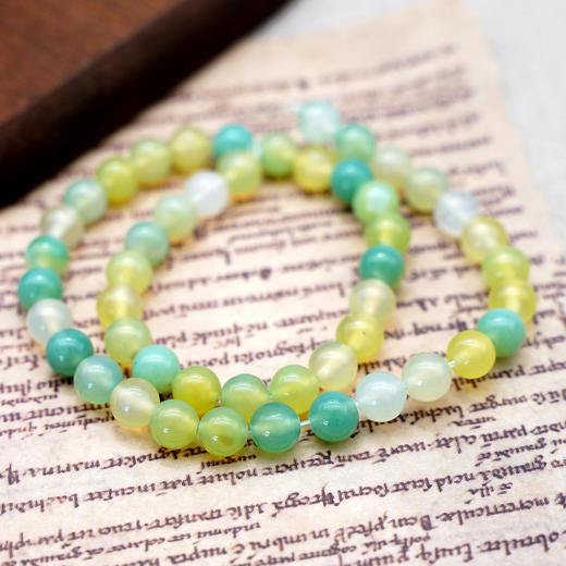 苹果绿玛瑙8mm珠料意卡米诺手串念珠单颗珠子散珠半成品 商品图2