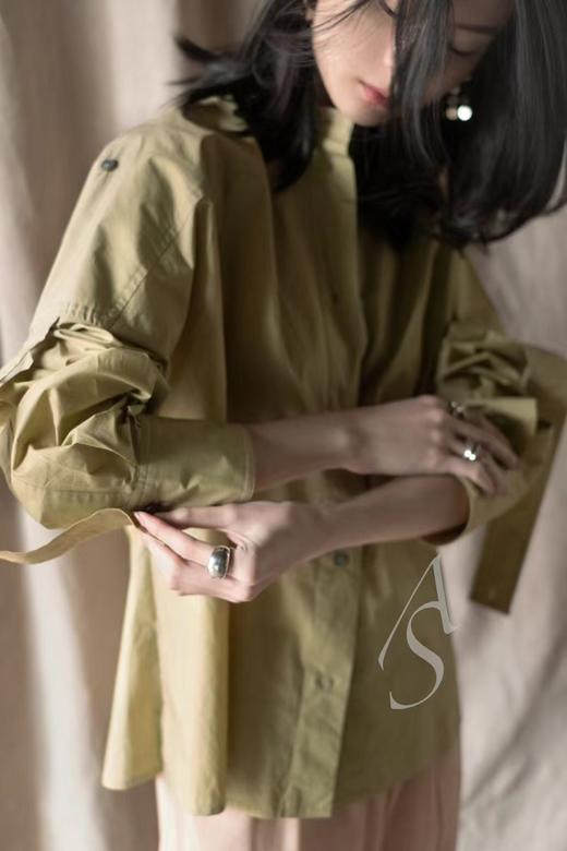 Studio Nicholson  蒲公英黄NEPTUNE落肩袖衬衫 商品图2