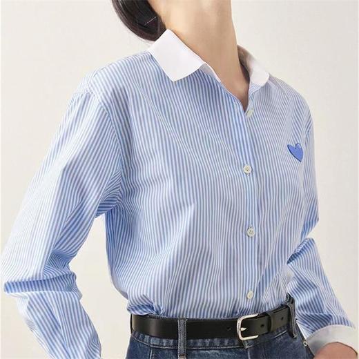 ZARA同厂爱心条纹衬衫/新疆棉弹力显瘦牛仔裤 商品图1