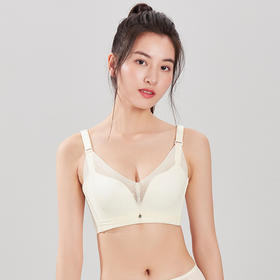 都市丽人舒软挺塑调整型内衣AB中厚3/4杯锁边塑身文胸四排树脂胶圈LJ34C8