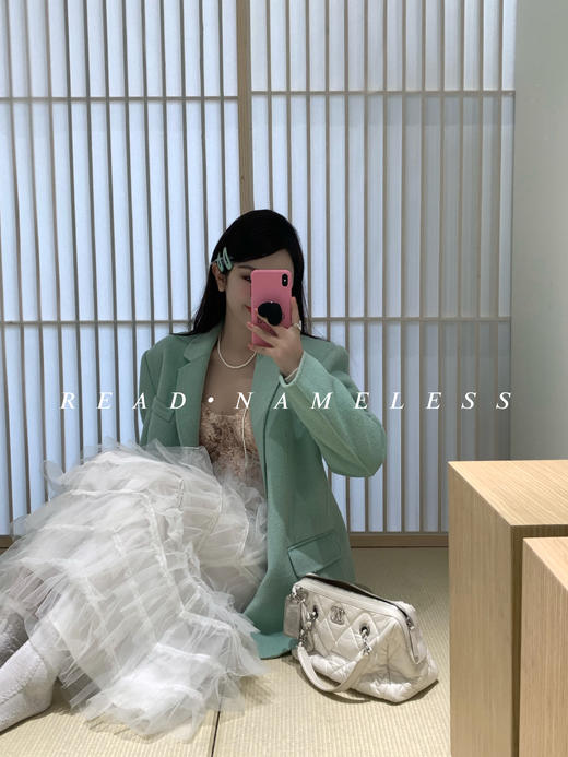 Read Nameless /薄荷绿高比例羊毛双面呢套装 商品图4