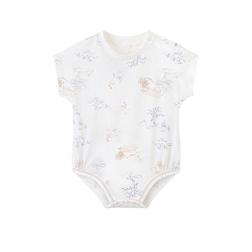 【商场同款】英氏新生婴儿连体衣夏季薄款透气男女宝裆蛤爬服 商品图4