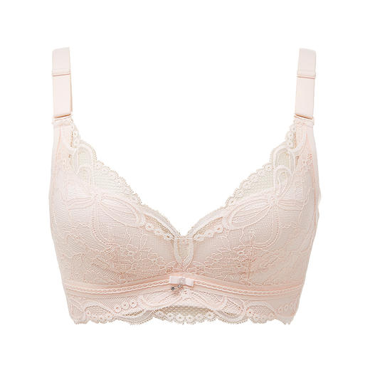 都市丽人舒软挺塑调整型内衣BC薄3/4杯蕾丝塑身文胸四排树脂胶圈LJ32C5 商品图3