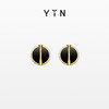 「因」系列 黄金比黑玛瑙耳钉 商品缩略图0