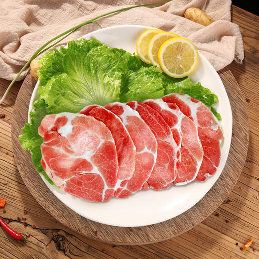 壹号餐桌T7黑猪肉土猪梅花肉1斤装（切片）500g冻品~ 商品图3
