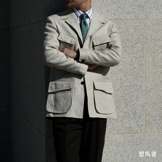 Baird Mcnutt 爱尔兰亚麻燕麦色野战夹克 商品图0