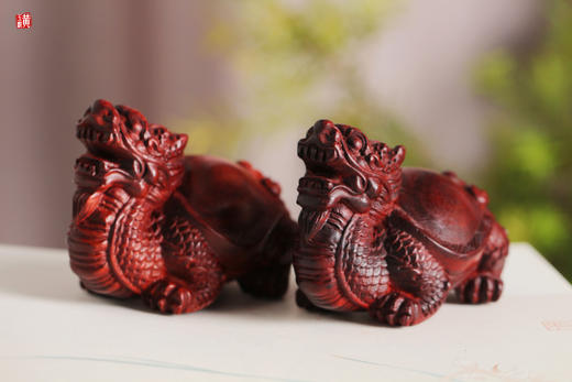 紫檀【龙龟】摆件一对 商品图1