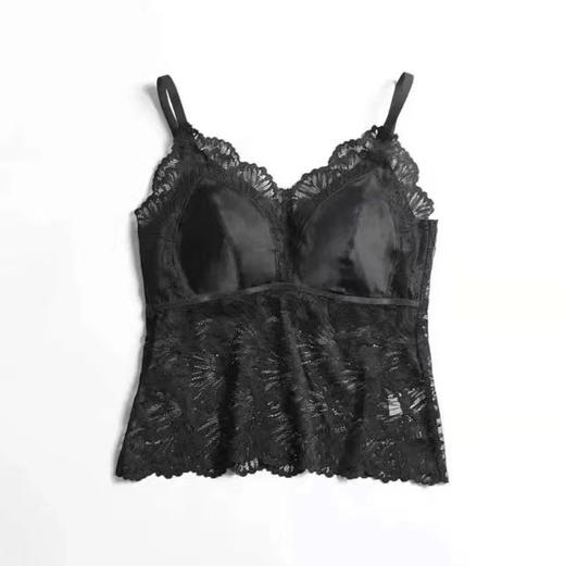 拼接蕾丝无钢圈文胸内衣一体真丝吊带 可内搭可打底 商品图3