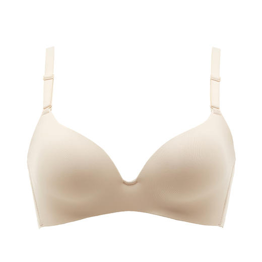 都市丽人0压无痕内衣A:中厚B:薄3/4杯光面泳布文胸三排树脂胶圈LB32B1 商品图5