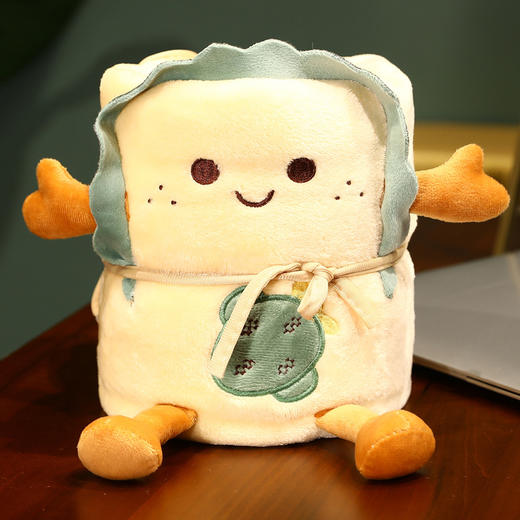 「4款可选！吐司卷毯」午睡毯卡通吐司毛绒卷毯 法兰绒毛毯空调单人可收纳毯子办公室毯子居家布艺 商品图8