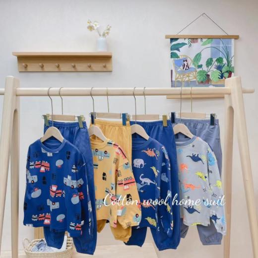 【俞兆林同厂】森木尚儿童圆领春季棉毛家居服 商品图5