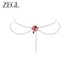 ZEGL设计师红玫瑰系列双层叠戴人造珍珠项链女轻奢高级感锁骨颈链 商品缩略图0