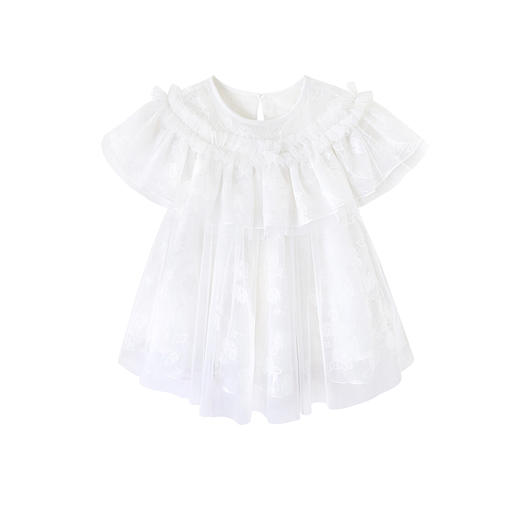 【商场同款】英氏女童连衣裙荷叶边网纱裙子夏季可爱公主裙 商品图4