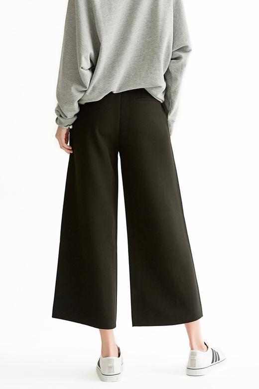 AVA 黑色编织带阔腿裤 200 商品图3