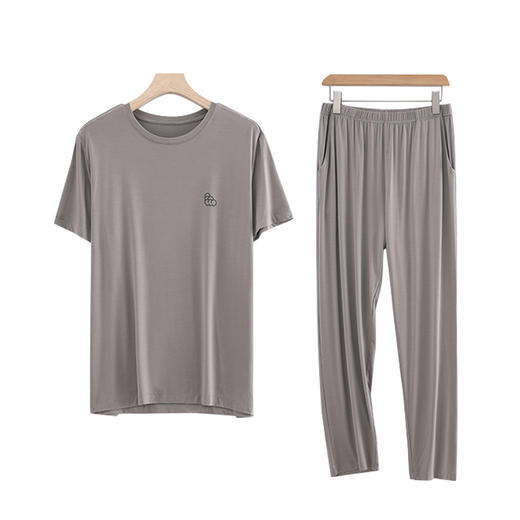 【盏娜】男式女式生物基圆领家居套服 商品图7