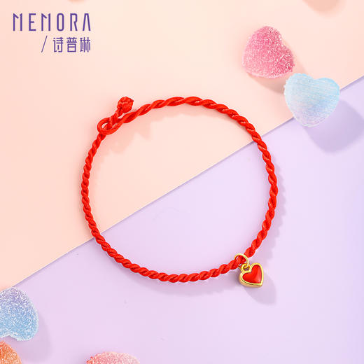 足金小红心吊坠 心形桃心挂坠黄金爱心挂坠MEMORA诗普琳HPE03201（线上专供） 商品图7