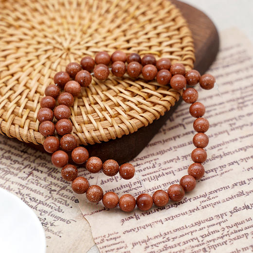 金沙石8mm珠料意卡米诺手串念珠单颗珠子散珠半成品 商品图0