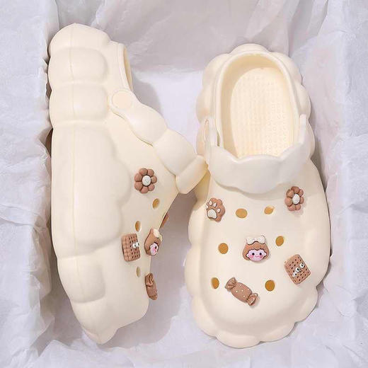 新款高颜值踩屎感洞洞鞋女款夏季外穿网红时尚防滑沙滩包头凉拖鞋 商品图3