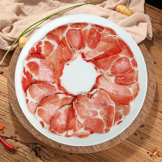 壹号餐桌T7黑猪肉土猪梅花肉1斤装（切片）500g冻品~ 商品图4
