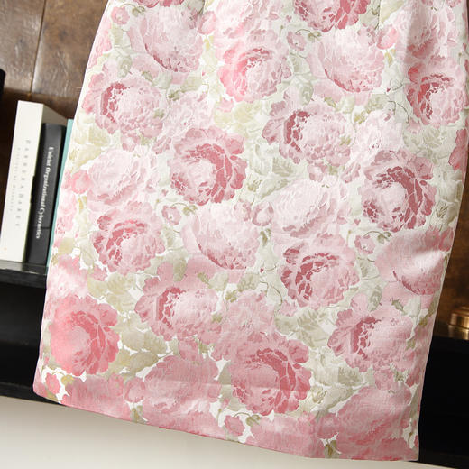 春秋新款，玫瑰油画提花基础圆领七分袖中腰修身女通勤连衣裙ZSM-230219 商品图3