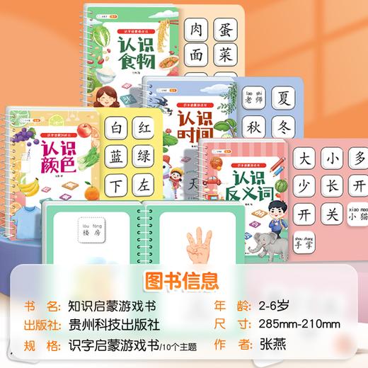 【斗半匠】识字启蒙书宝宝撕拉书幼儿识字卡片 商品图4