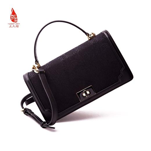 SAINTJOY/上久楷 女士宋锦拎包 缠枝纹 蓝色  红色 黑色 BWS16A0901 商品图9