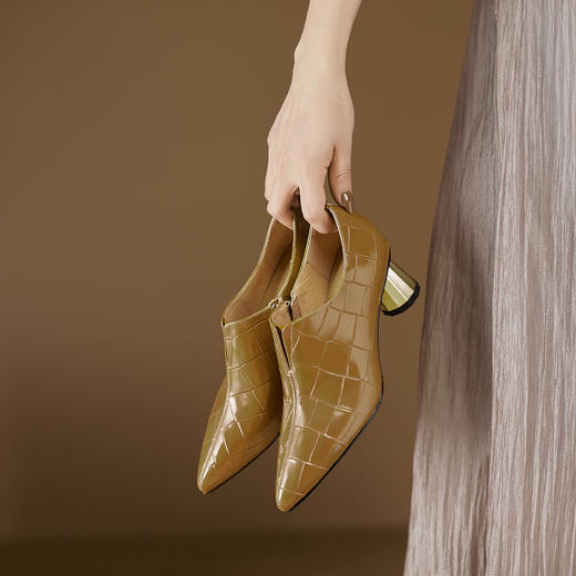 经典百搭，全真皮高品质气质款单鞋ND-15056S 商品图6