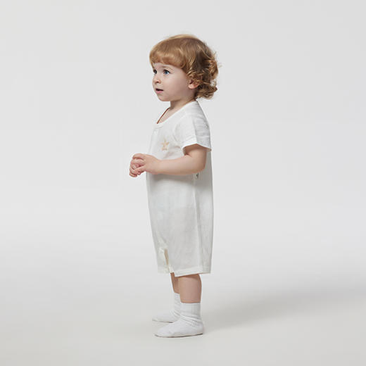 【商场同款】英氏新生儿连体衣夏季薄款透气男女宝宝哈衣爬服 商品图1