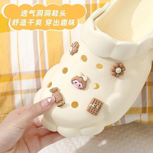 新款高颜值踩屎感洞洞鞋女款夏季外穿网红时尚防滑沙滩包头凉拖鞋 商品图6