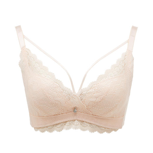 都市丽人舒软挺塑调整型内衣AB中厚3/4杯蕾丝塑身文胸三排无钢圈LJ34C6 商品图4