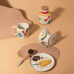 创意有趣 JOYYE 乐天派手绘咖啡杯套组