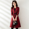 优雅百搭，印花中长款收腰盘扣风衣QYM-CQ2293 商品缩略图0