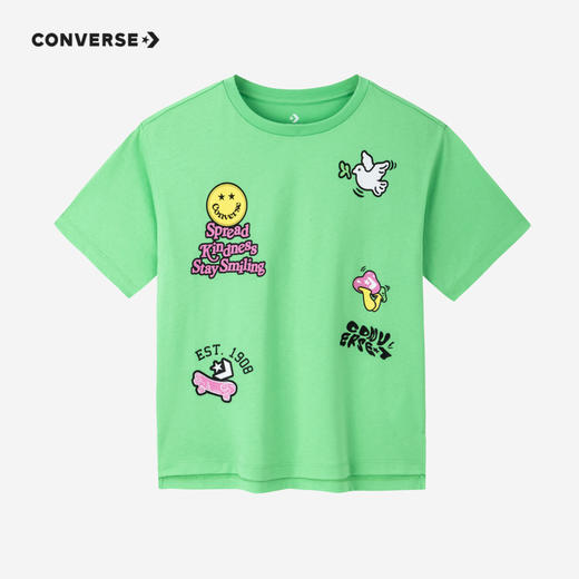 CONVERSE 夏 大童 小童 短袖T恤 CNVG-KT-D637 商品图0