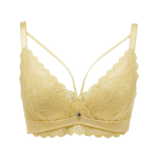 都市丽人舒软挺塑调整型内衣AB中厚3/4杯蕾丝塑身文胸三排无钢圈LJ34C6 商品图3