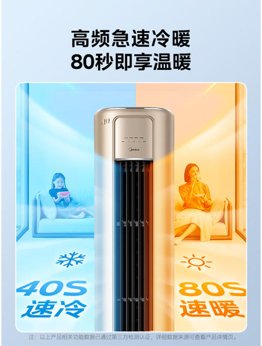 美的（Midea）空调 2匹 风尊 新一级能效 变频冷暖 客厅空调立式 空调柜 京东小家智能家电 KFR-51LW/N8MZB1 商品图2