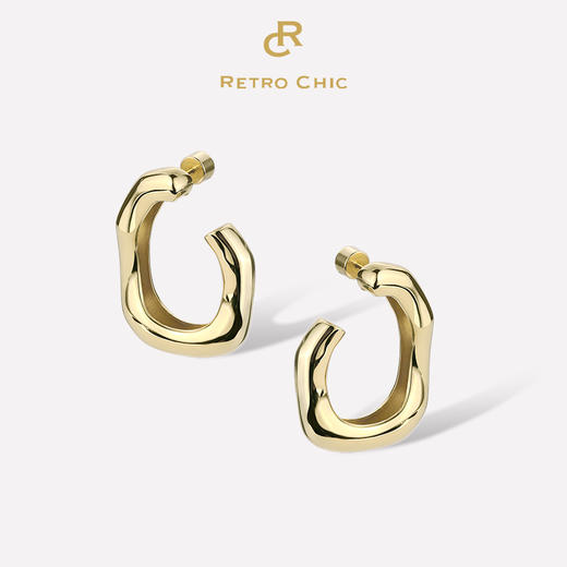 【Anglrbaby杨颖&宋佳&单依纯&刘芳菲&于明加&刘孜同款】Retro Chic 意大利复古创意饰品   神树金圈耳环 商品图0