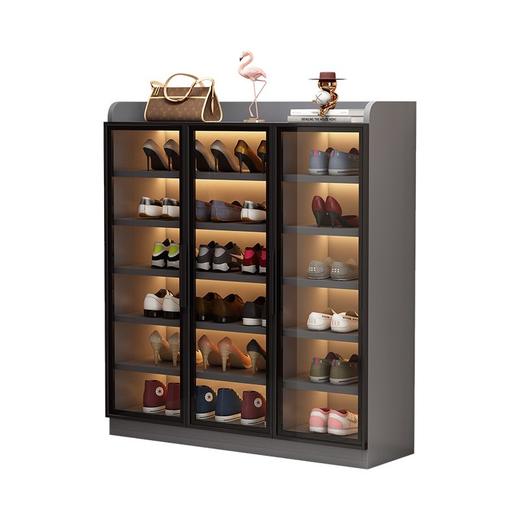 轻奢玻璃鞋柜家用门口大容量入户玄关柜一体简约现代阳台柜储物柜 商品图4