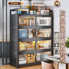 厨房用品收纳柜子储物柜落地多层置物架家用多功能碗柜微波炉锅架 商品缩略图9