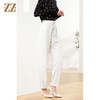 佐尔美2023新款 气质百搭抽绳松紧腰白色长裤E13KC47 商品缩略图2