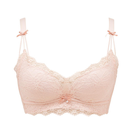 都市丽人自然舒适常规内衣B中厚3/4杯蕾丝文胸三排树脂胶圈LB31A1 商品图6