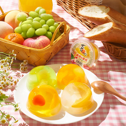 喜之郎【葡萄+苹果】果肉果冻碗装200g 商品图1