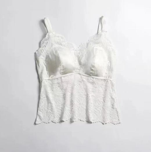 拼接蕾丝无钢圈文胸内衣一体真丝吊带 可内搭可打底 商品图7