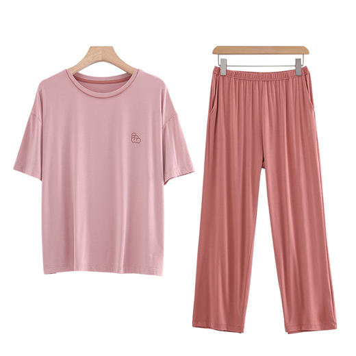 【盏娜】男式女式生物基圆领家居套服 商品图6