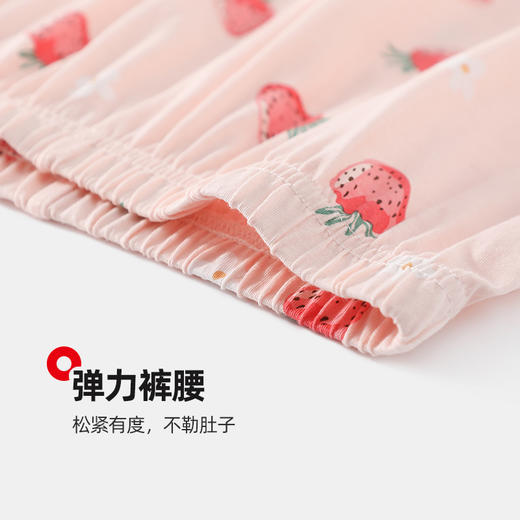 【清仓捡漏】【150-160】女童春秋款翻领草莓花朵家居服空调服套装猫人 商品图5