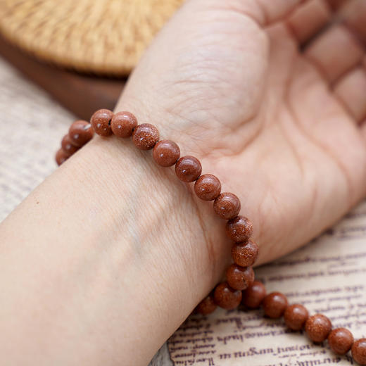 金沙石8mm珠料意卡米诺手串念珠单颗珠子散珠半成品 商品图6